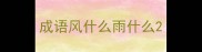 成语风什么雨什么