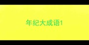 年纪大成语
