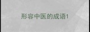 形容中医的成语