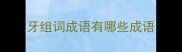 牙组词成语有哪些成语