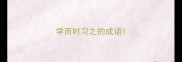 学而时习之的成语