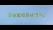 穿金戴银是成语吗
