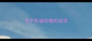 关于祝福结婚的成语