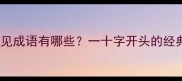 一十行成语全常见成语有哪些一十字开头的经典成语及用法示例