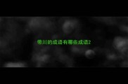 带川的成语有哪些成语
