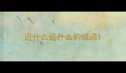 近什么远什么的成语