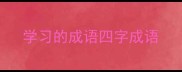 学习的成语四字成语