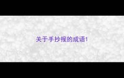 关于手抄报的成语