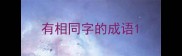 有相同字的成语