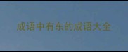 成语中有东的成语大全