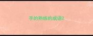 手的熟练的成语