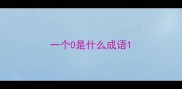 一个0是什么成语