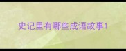 史记里有哪些成语故事