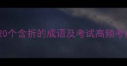 折字高频成语全20个含折的成语及考试高频考点附真题例句