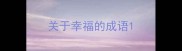 关于幸福的成语