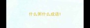 什么粥什么成语
