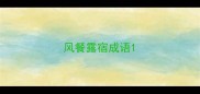 风餐露宿成语
