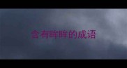 含有眸眸的成语