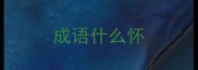 成语什么怀