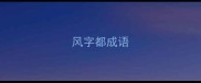 风字都成语