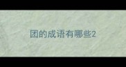 团的成语有哪些