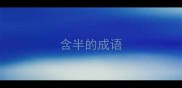 含半的成语