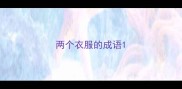 两个衣服的成语