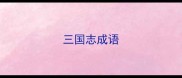 三国志成语