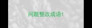问题整改成语