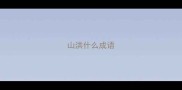 山洪什么成语