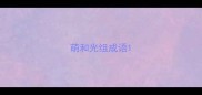 萌和光组成语