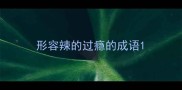 形容辣的过瘾的成语