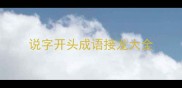说字开头成语接龙大全