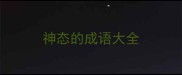 神态的成语大全