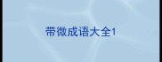 带微成语大全
