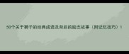 50个关于狮子的经典成语及背后的励志故事附记忆技巧