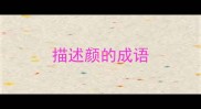 描述颜的成语