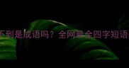 意想不到是成语吗全网最全四字短语的终极