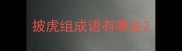 披虎组成语有哪些