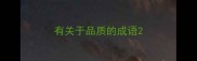 有关于品质的成语