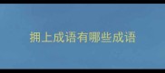 拥上成语有哪些成语