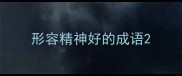 形容精神好的成语