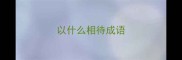 以什么相待成语