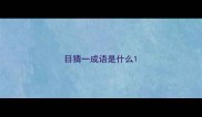 目猜一成语是什么