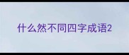 什么然不同四字成语