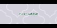 什么装什么裹成语