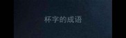 杯字的成语