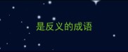是反义的成语