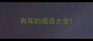 有耳的成语大全