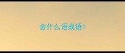 金什么语成语
